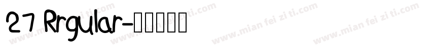 27 Rrgular字体转换